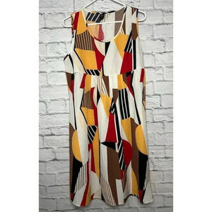 Emery Rose geometric print dress size L.